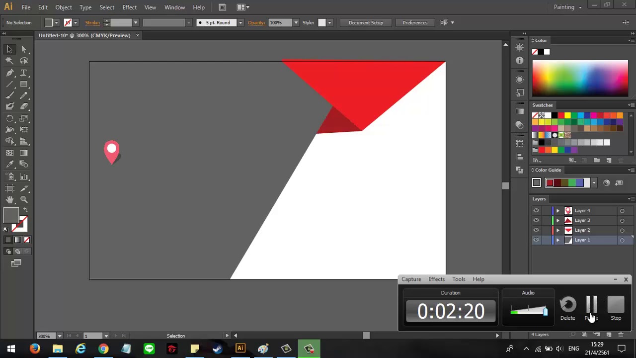 EP.7 สอนทำนามบัตรในโปรแกรม Adobe Illustrator CS5.5 CS6 CC