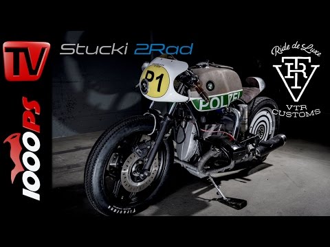 BMW R80 RT Umbau mit Lachgas-Einspritzung inkl. Soundcheck Polizia UNO by VTR Customs - Stucki