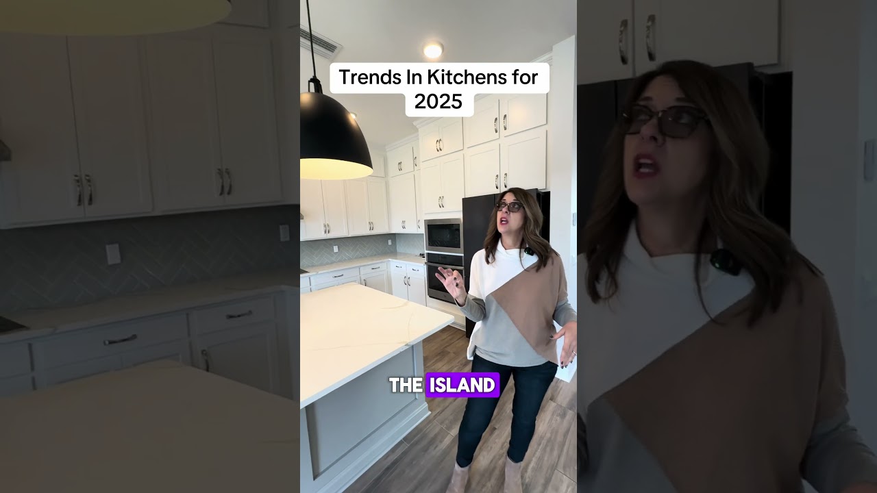 Kitchen Lighting Trends for 2025. No pendants over the island.
