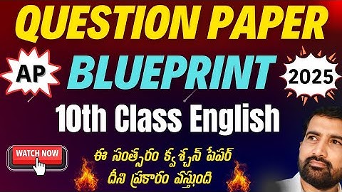 AP 10th Class English Question Paper Blueprint 2025 || AP 10th Class English Model Paper 2025