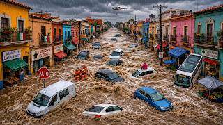 Mexico City Turns Into an ICE RIVER! Severe Hail Storm & Flash Floods Trap Drivers