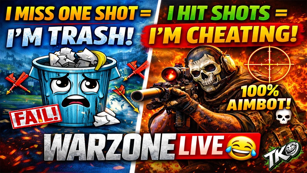 I Miss One Shot = I’m Trash | I Hit Shots = I’m Cheating | Warzone Live😂