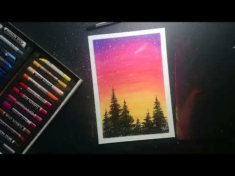 Soft Pastel Drawing || Night Sky || Beginner's Tutorial - YouTube-saigonsouth.com.vn