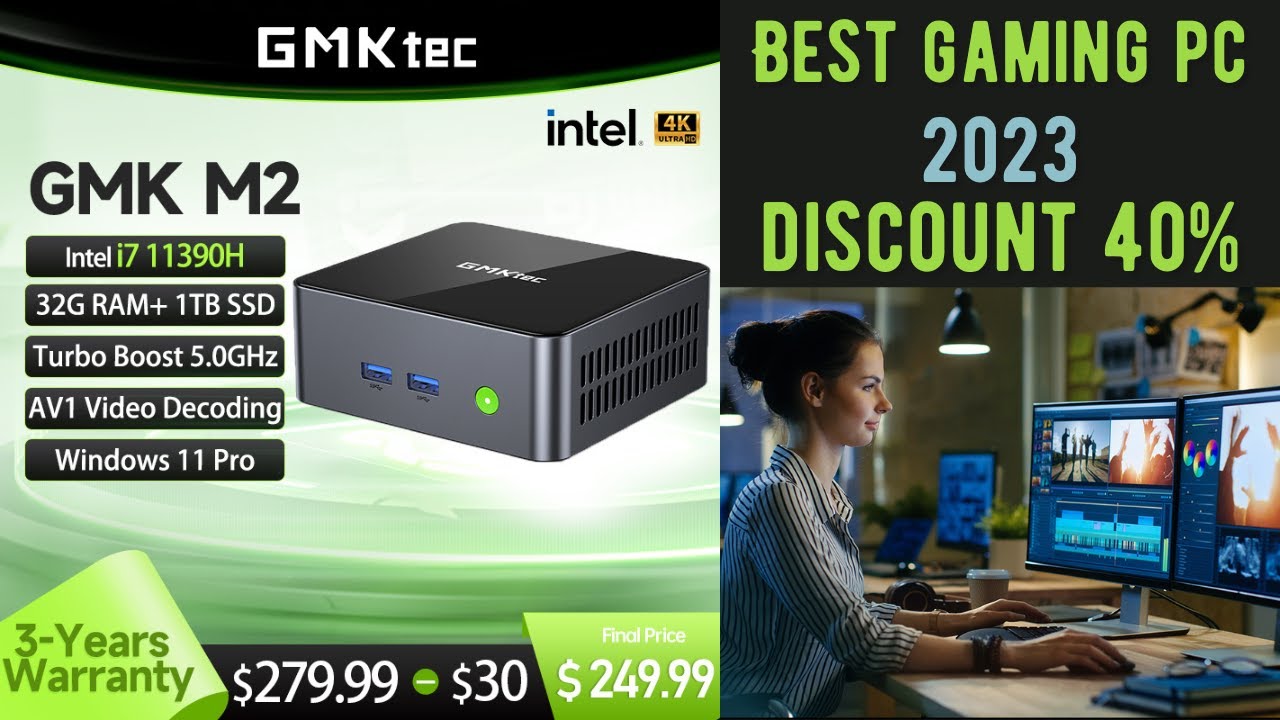 GMKtec M2 Mini Pc Intel i7 11390H DDR4 NVME SSD 4C/8T Windows11 