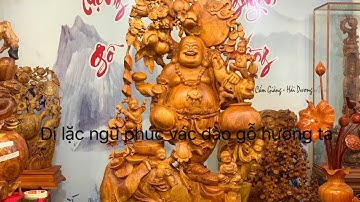 Di lặc vác đào ngũ phúc gỗ hương ta - XƯỞNG TƯỢNG GỖ NGUYỄN HỒNG 0987336318