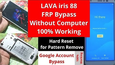 Lava Iris 88 FRP Bypass | Google Account Remove | Tested