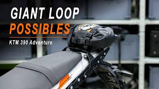 Setting up Giant Loop Possibles pouch on Perun Moto Top Luggage Rack for the KTM 390 Adventure R