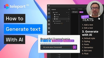 Generate Text with AI in TeleportHQ