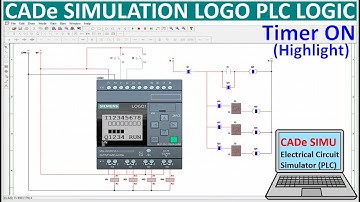 CADe Simulation PLC LOGO| How to use timer ON| ON delay timer| PLCSIM (Highlight)