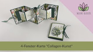 Anleitung 4FensterKarte CollagenKunst  Stampin' Up! Karten basteln  neuer Minikatalog (deutsch)
