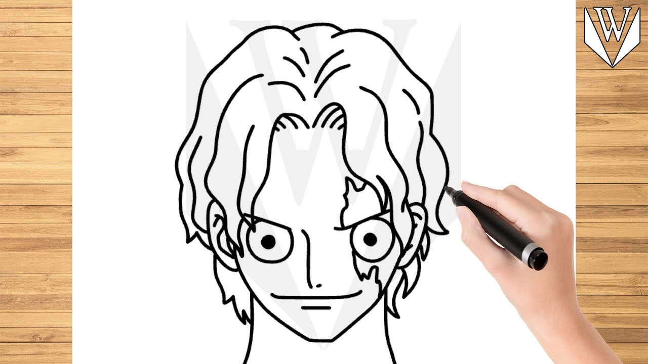 How to draw Sabo One Piece Step by step Tutorial  Free Download Coloring Page