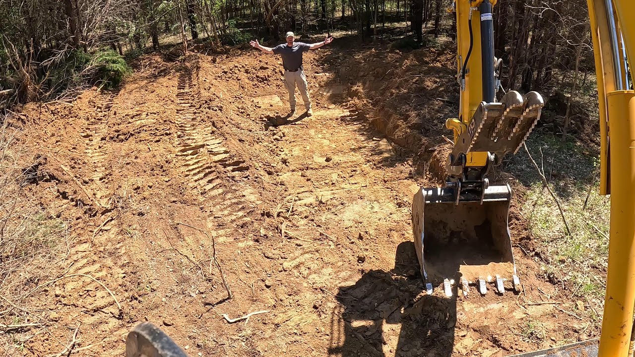 Digging a Large deer watering pond BEFORE & AFTER - YouTube