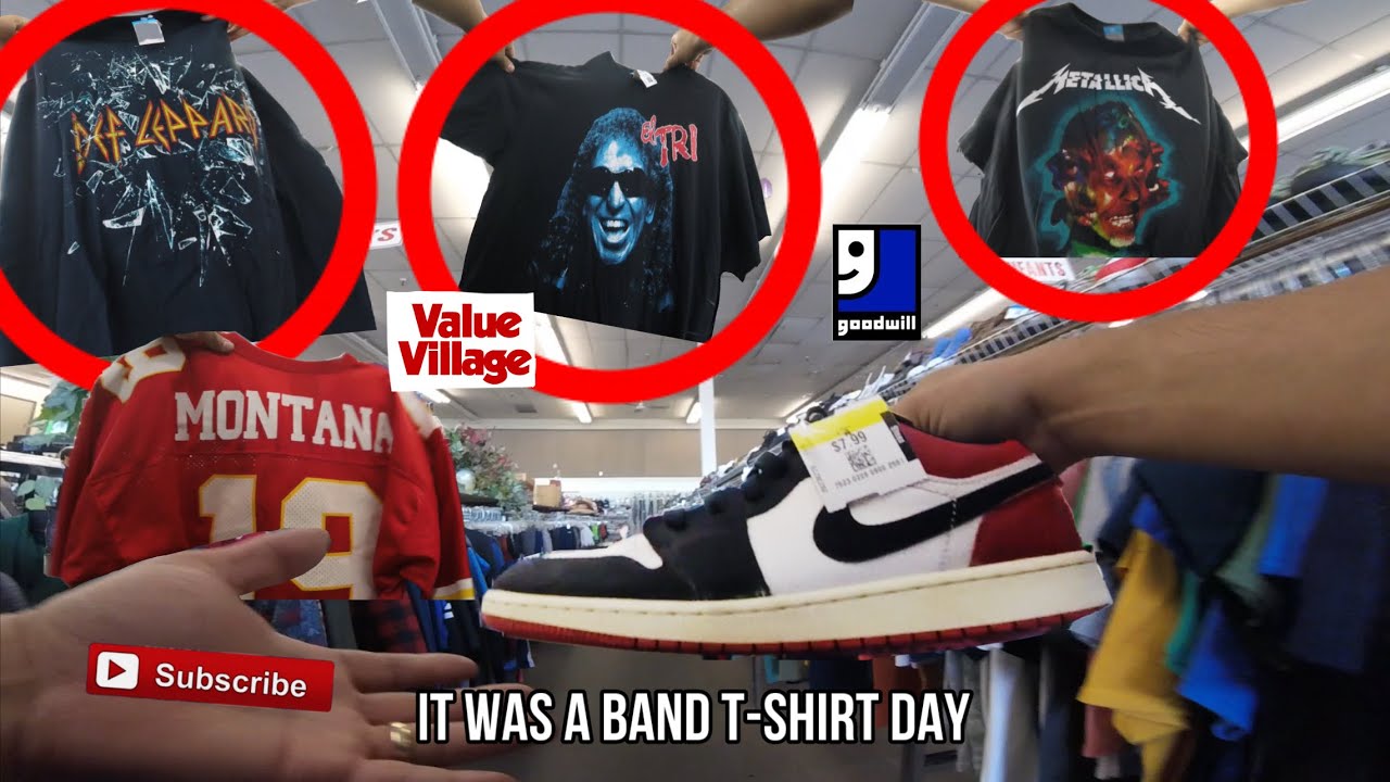 It was band Tshirt day come thrift with me thriftwithme thrifthaul 