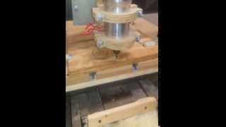 CNC Router Cutting Wood Support