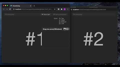 Drop an in App Dialog between 2 Browser Windows