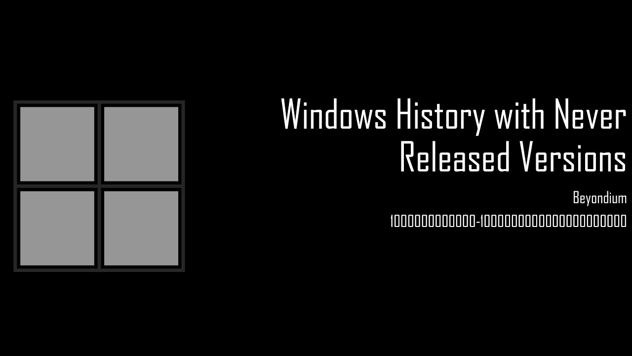 Windows History with Never Released Versions (Rigel Update, Beyondium