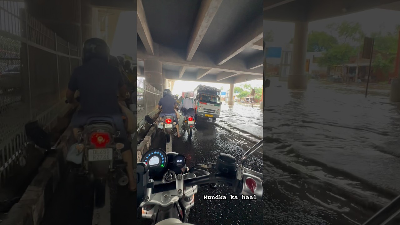 Rajdhani Park Metro ke niche ka haal.