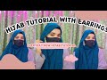 Hijab tutorial with Earrings ♥️ ||Saniyasohel|| very easy and simple hijab tutorial ||