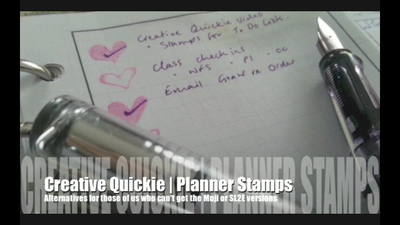 Creative Quickie | Planner Stamp Alternatives - YouTube
