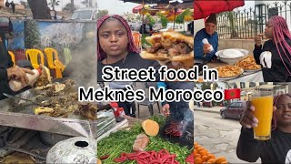 Street food in Meknès Morocco ??. Travel Vlog |Mercy Hassan .. Nigerian YouTuber |