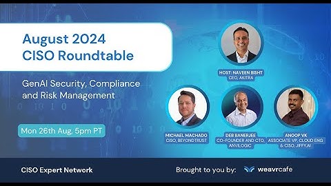 Interactive CISO Roundtable - Aug 2024