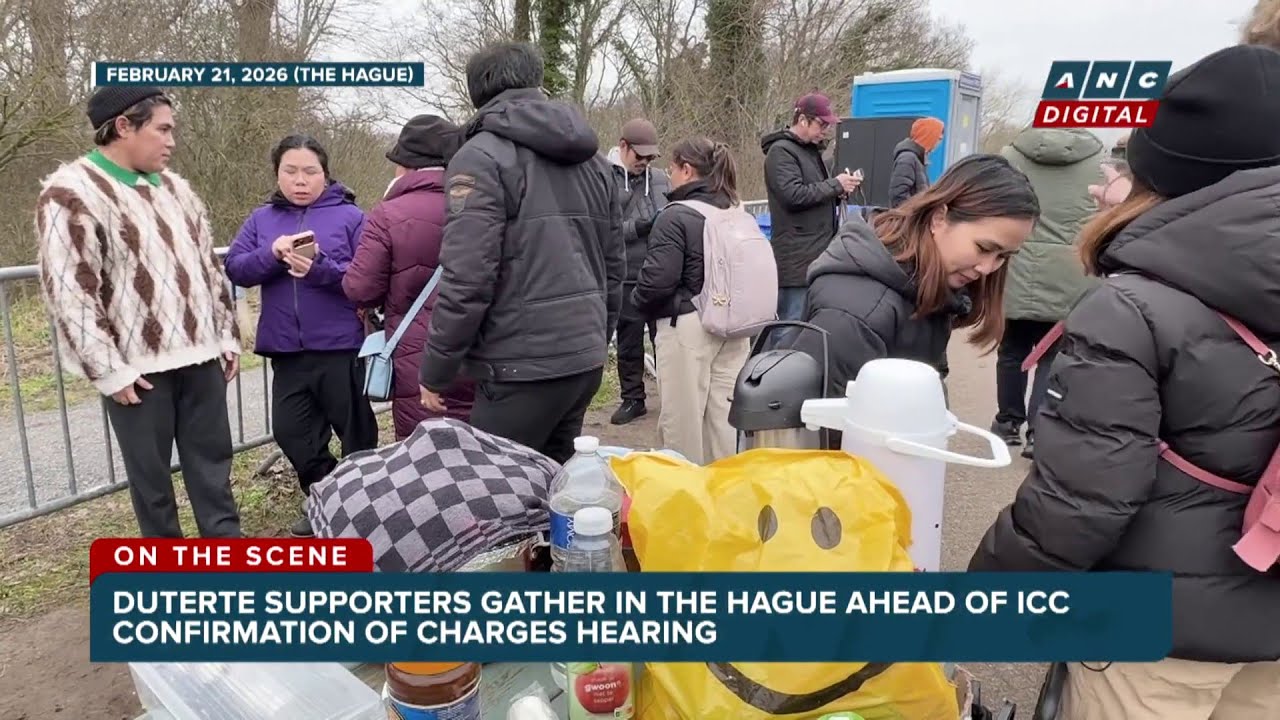 LOOK: Duterte supporters gather in The Hague ahead of ICC confirmation of charges hearing | ANC