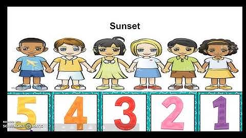 Math Module 1 Lesson 7 Kindergarten: Sunrise/Sunset  Counting to 5 Fluency