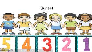 Math Module 1 Lesson 7 Kindergarten: Sunrise/Sunset  Counting to 5 Fluency