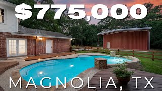 🏡 Secluded 5-Bedroom Home on 3.2 Acres w/ Pool, Workshop & More | Magnolia, TX | Indigo Lake Estates