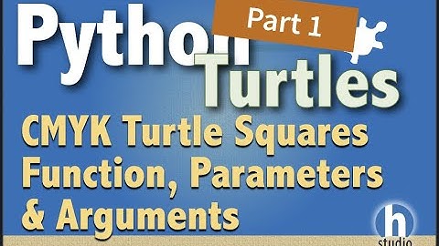 Python Turtles - CMYK Squares, Function, Parameters, Arguments (Pt 1)