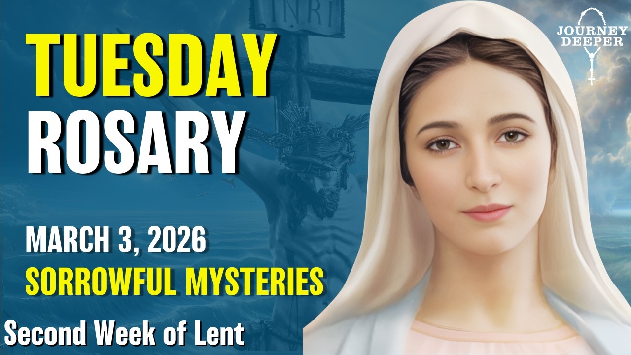 Молитва Розария во вторник 🖤 Скорбные тайны Розария 🖤 3 марта 2026 г. ВИРТУАЛЬНАЯ МОЛИТВА РОЗАРИЯ