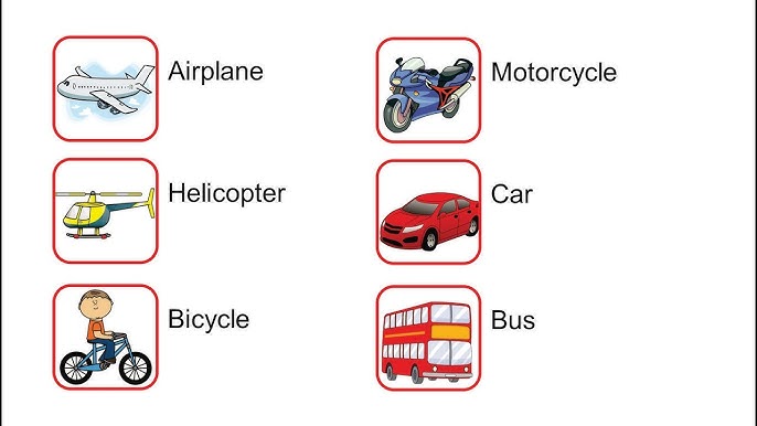 Meios de transporte em inglês  Mode of transport, Teaching geography,  Transportation