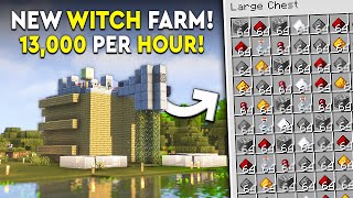 Minecraft New Witch Farm Tutorial - FAST - 13,000 ITEMS P/H!