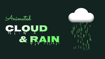 Animated Cloud and Rain using HTML, CSS and Javascript