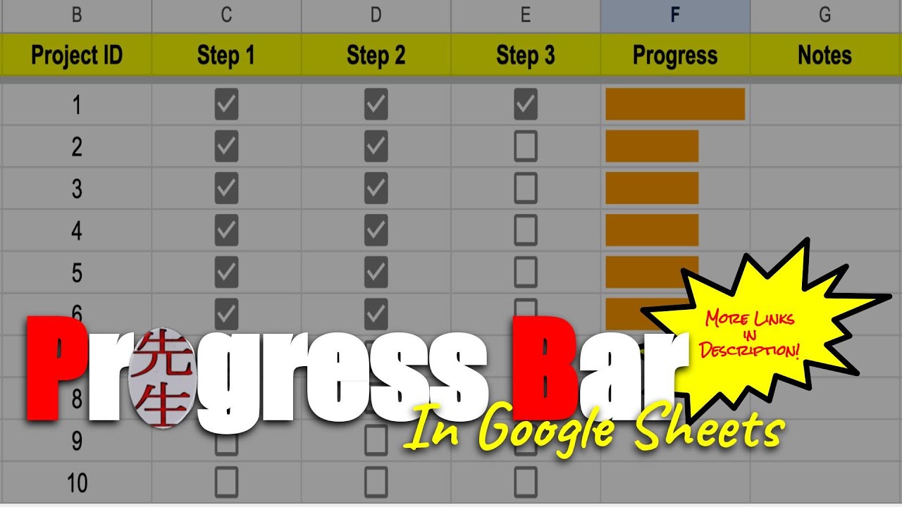 Progress Bar In Google Sheets YouTube