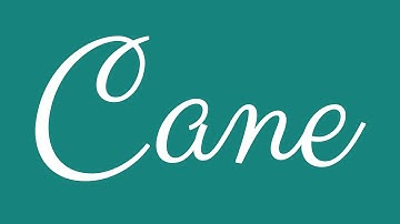 Learn how to Sign the Name Cane Stylishly in Cursive Writing