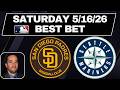 Padres at Mariners 5/16/26 MLB Best Bets | MLB Picks and Predictions - Robert Ferringo DocSports