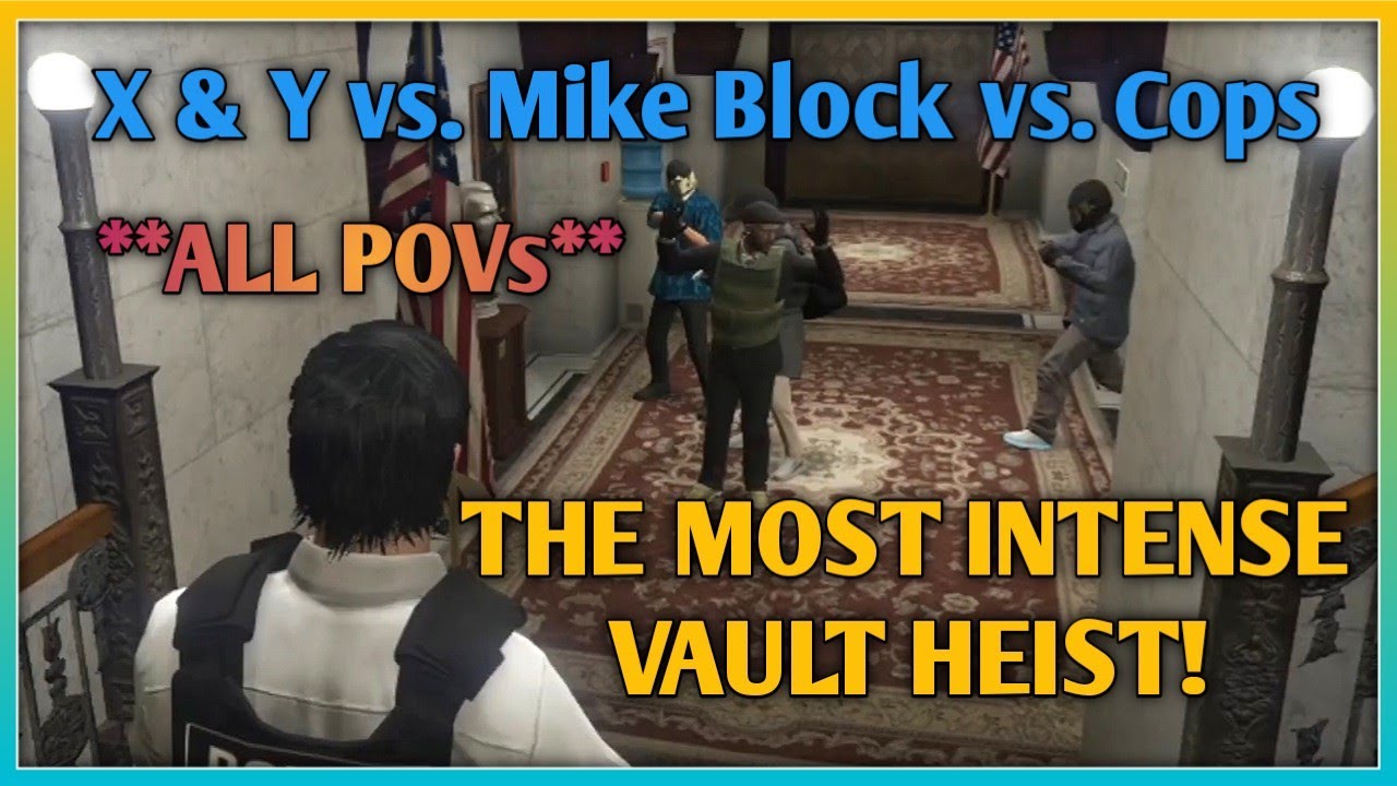 POV of Cops, xQc, Sykkuno, Mike Block & More on The Craziest Vault Heist EVER | GTA 5 RP NoPixel 3.0