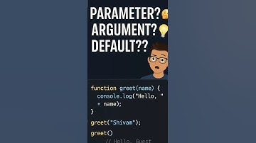 Parameter vs Argument vs Default Parameter in JavaScript 🤯 #parameter #arguments #javascript #defaul