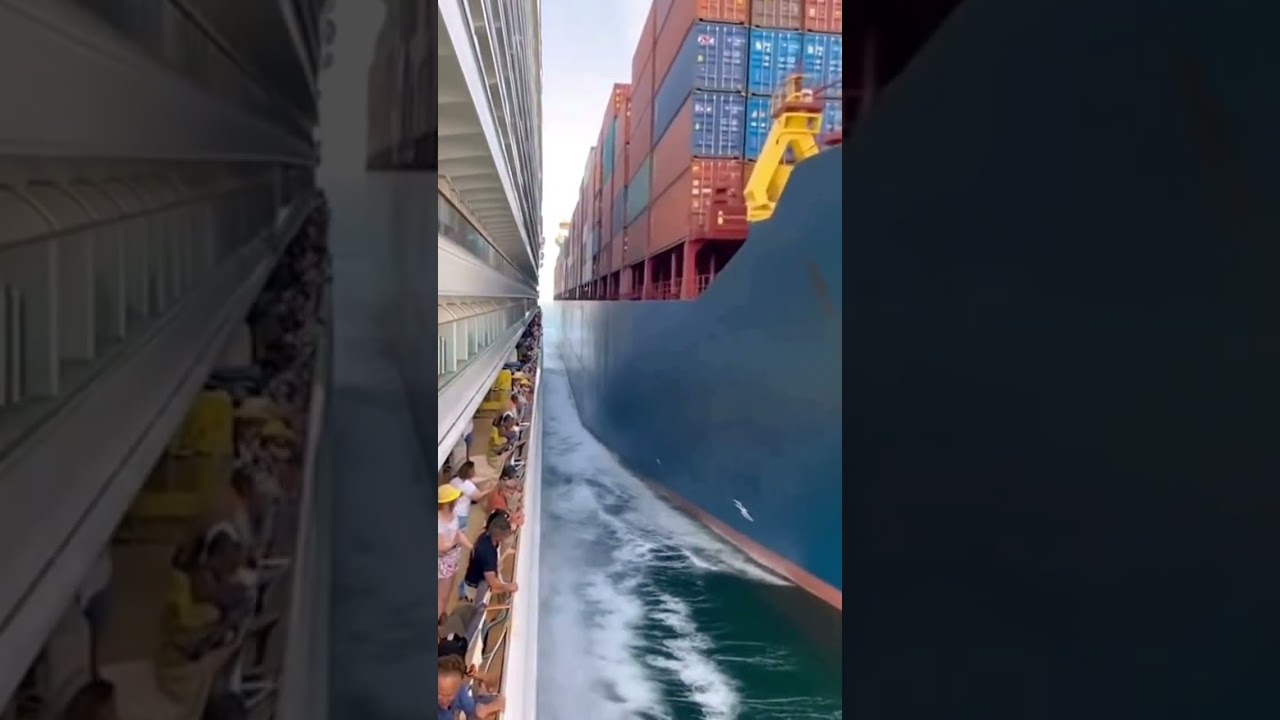 Two Cruise Ships Collide While Entering a Narrow Dock! 