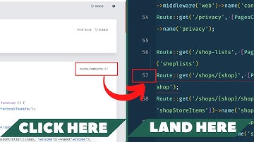 How to easily navigate from browser to code using Laravel Ignition