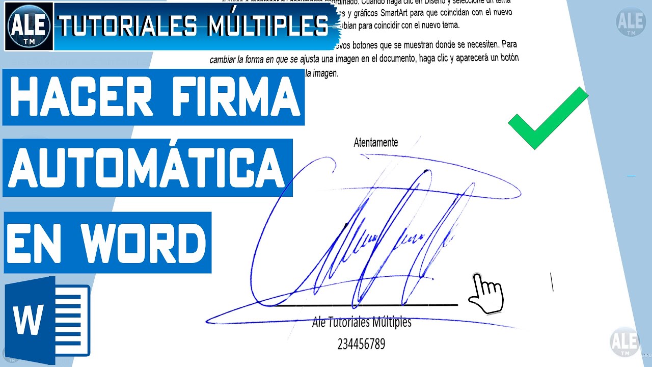 Como Hacer Una Firma Digital Automática En Word YouTube