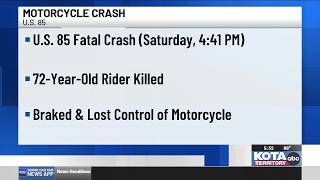 One motorcyclist killed, seven injured in Black Hills crashes