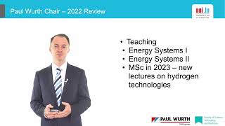 Paul Wurth Chair update - December 2022