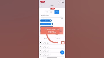 How to export a report to JREP in Report and Run version 2 (iOS)