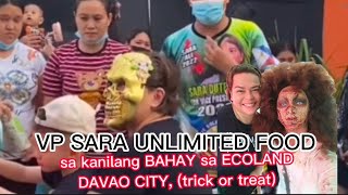 VP SARA TRICK or TREAT sa kanilang BAHAY w/ UNLIMITED FOOD | OPEN FOR EVERYONE in ecoland village DC