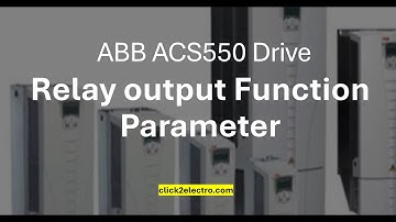 ABB ACS550 drive relay output RO function parameter in english