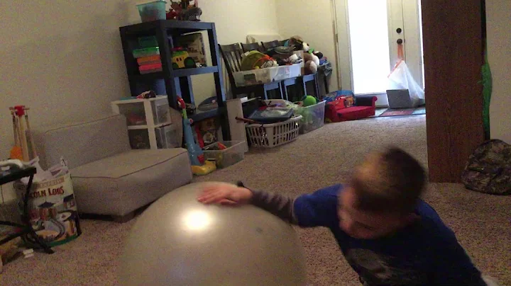 Playing with exercise ball/FT Shannon Horner