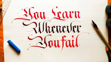 Beautiful Quote written in Fraktur Calligraphy | Calligraphy By Priyansh