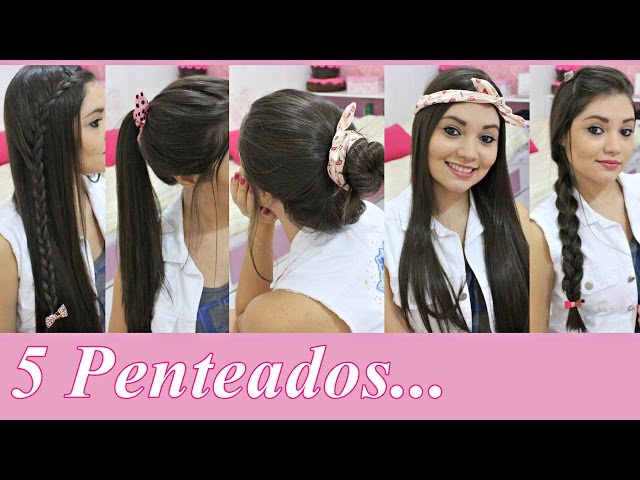 Um penteado super simples para escola, mas cheio de amor! Rápido e